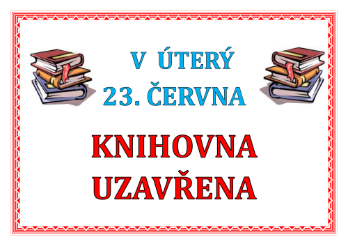 uzavírka knihovny