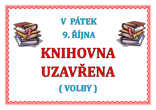 uzavírka knihovny